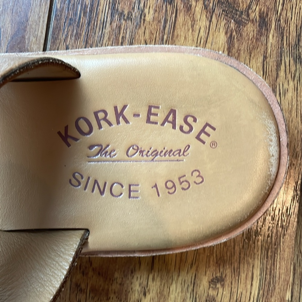 Kork Ease Women's Pine Tan Brown Leather Slide Sandals Shoe Size 7 - Picture 8 of 10